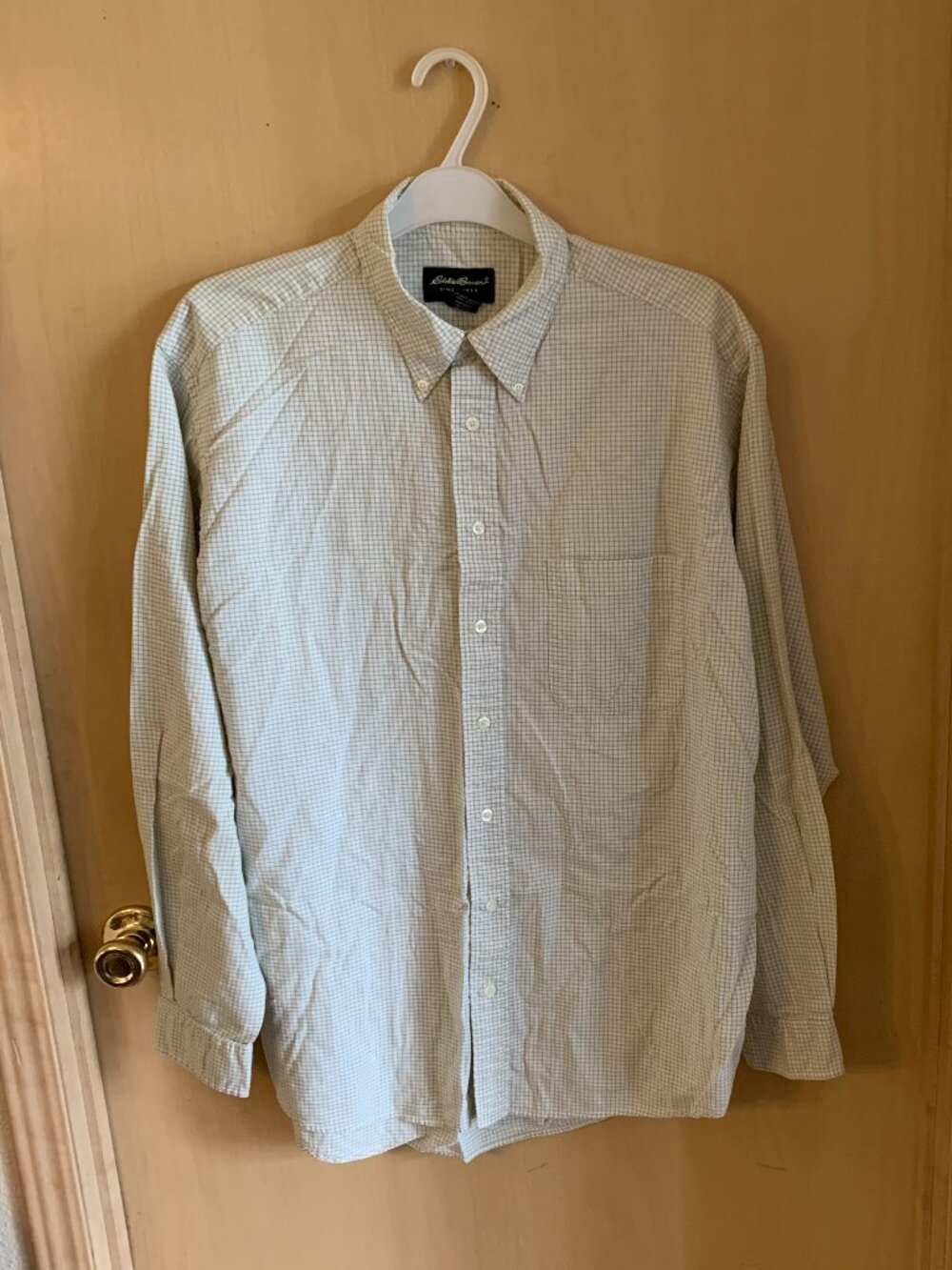 Mens Eddie Bauer L/S Button Up Shirt size Tall Large